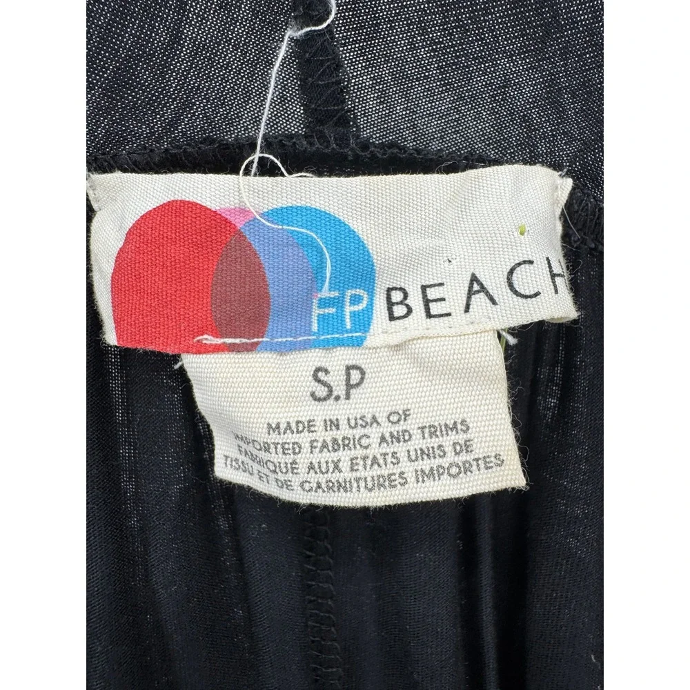 Free People FP Beach Romper Womens Small Black Wrap Draped Sleeveless Summer Bo